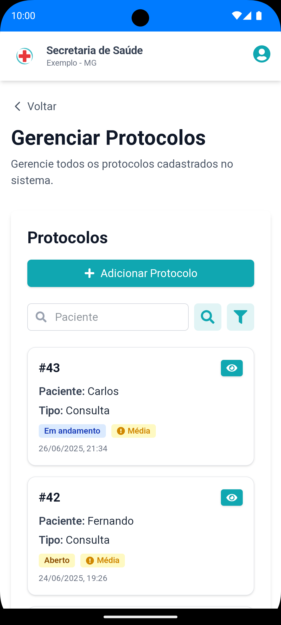 Protocolos e Documentos