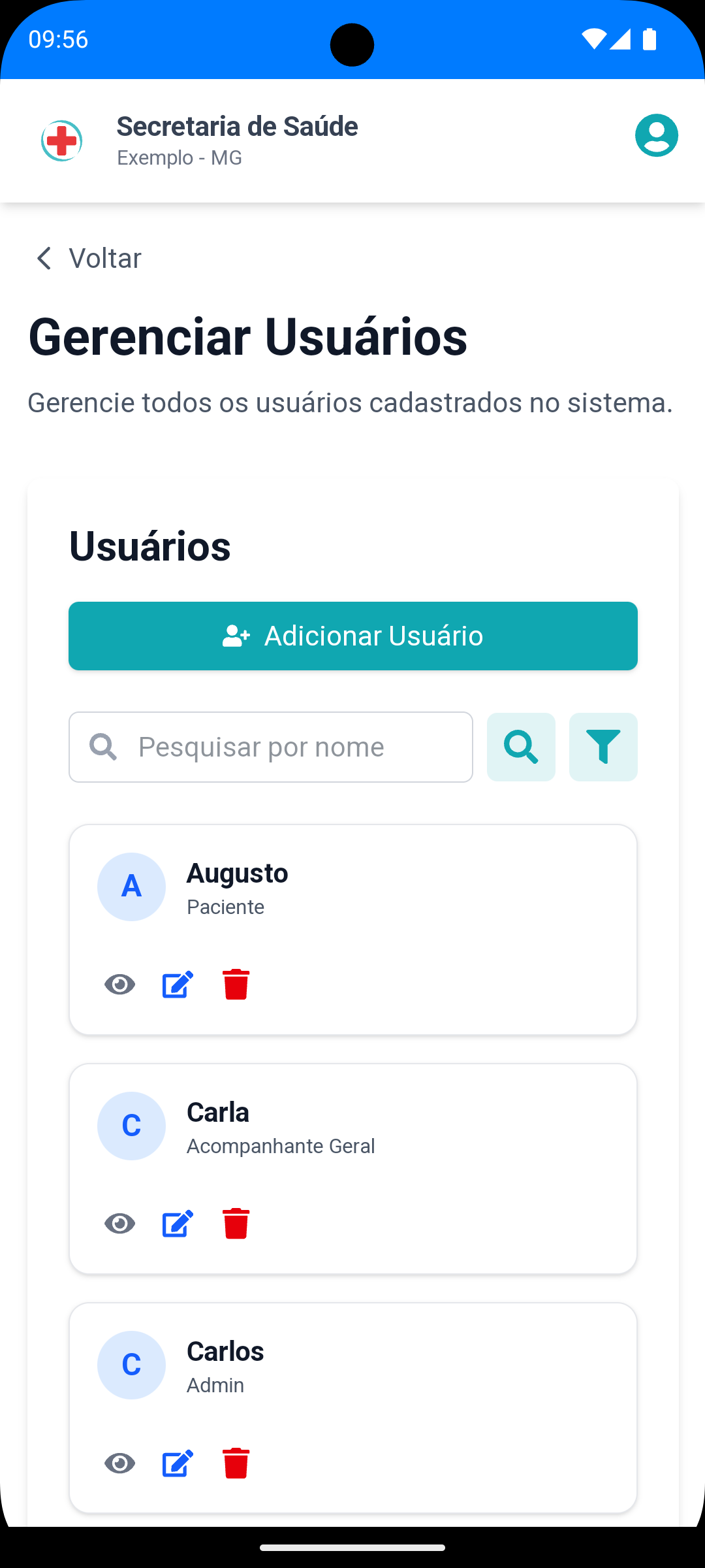 Gestão de Usuários